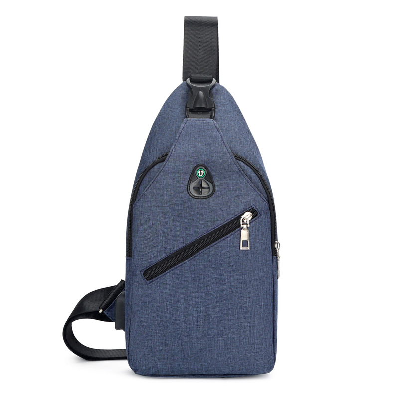 Picture of Men's Crossbody Bag Waterproof usb Charging Chest Bag Travel Riding Crossbody Bag Men's Chest Bag Casual Trendy Crossbody Bag