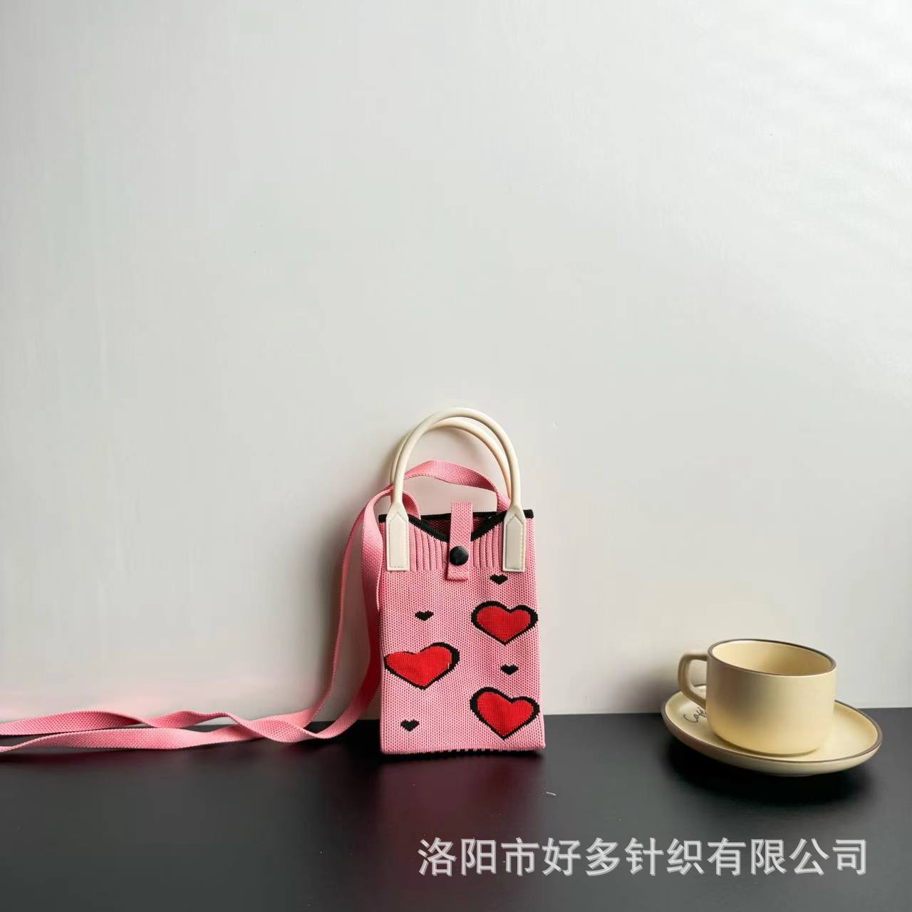 Picture of Advanced Sense Ins Mobile Phone Bag New Cartoon Knitted Bag Dopamine Niche All-match Crossbody Shoulder Bag Handbag