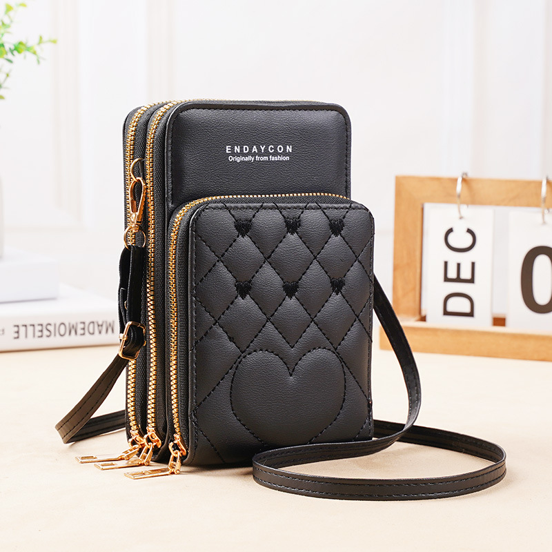 Picture of New Large-Capacity Multifunctional Fashionable Simple Shoulder Bag Crossbody Three-Layer Zipper Mobile Phone Bag for Women
