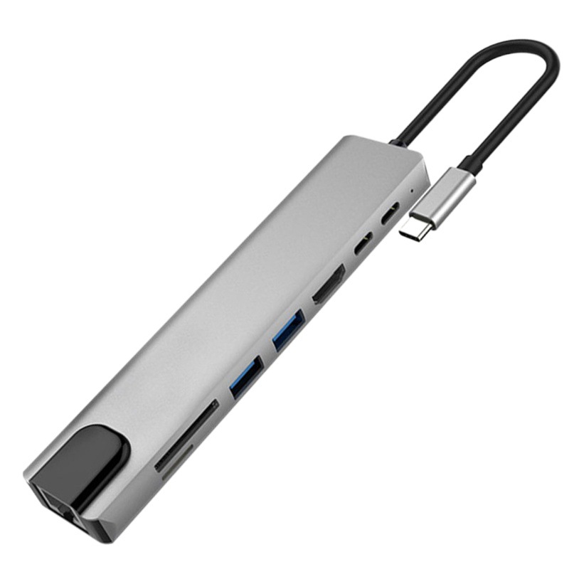 Type c eight-in-one expansion dock USB-C to HDMI4k30hz USB3.0PD card reader multi-function converter