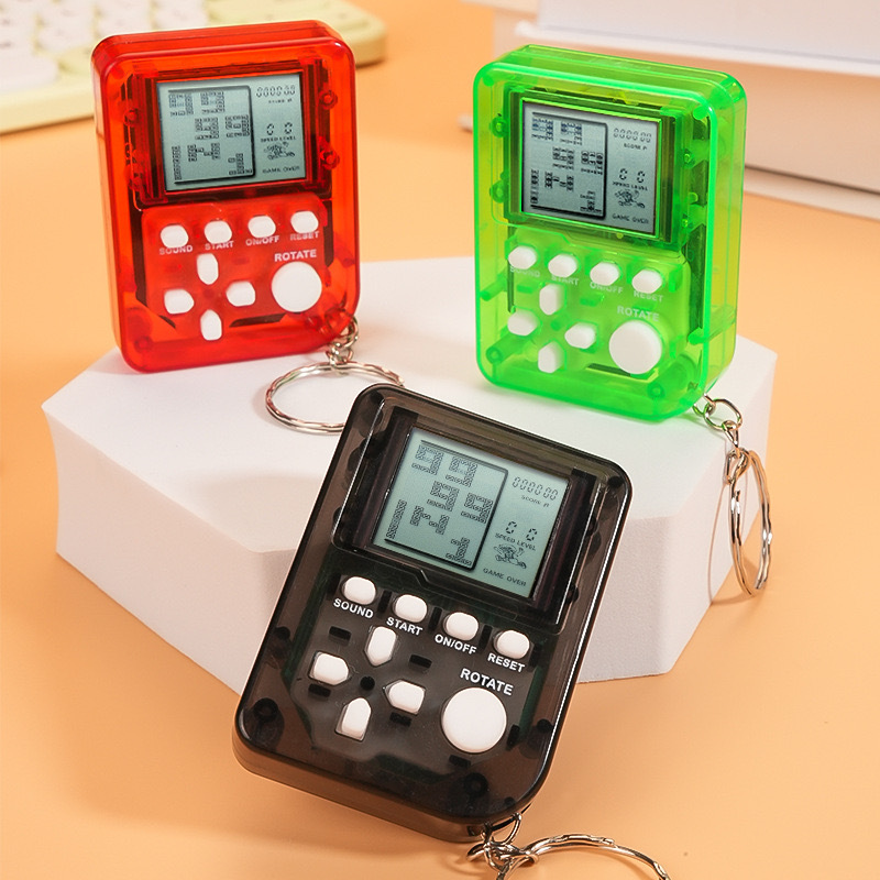 Picture of Handheld Mini Tetris Game Machine Large Screen Children's Nostalgic Educational Entry Toy Keychain Pendant