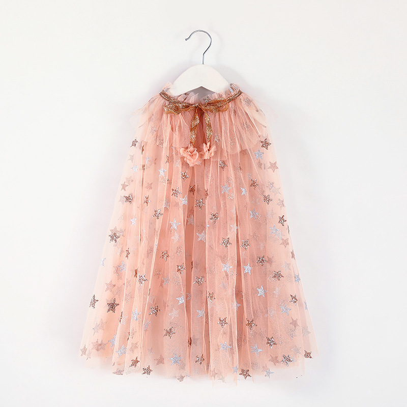 Picture of ins Amazon ebay seaside Cape Christmas Cape women sequin ball mesh gauze thin cape birthday cross-border