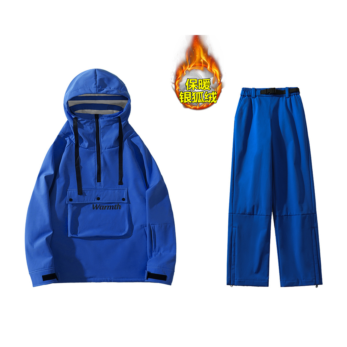 Picture of in stock Wholesale Snowboard Ski Suit Hooded Girls Bright Color Waterproof Warm fleece-lined Thickened Jacket Mountaineering Suit