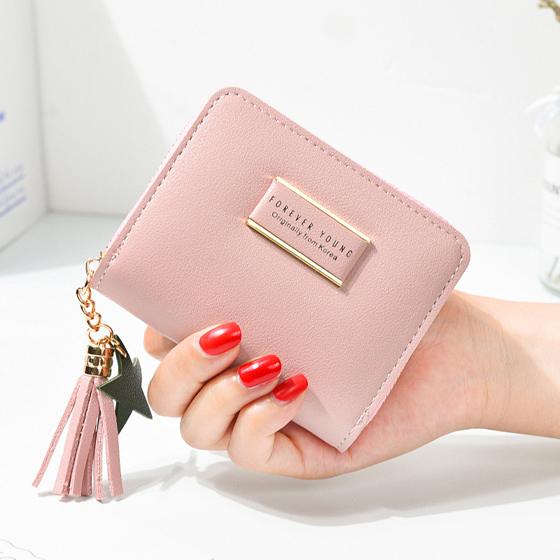 Picture of Hot Selling Korean Style Fresh Women's Bag Wallet Short Simple New Product Zipper Wallet Female Student Fashion Coin Purse Leather Bag