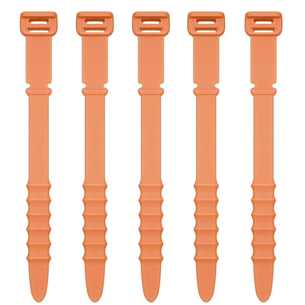 Picture of Fishbone Silicone Cable Organizer Data Cable Storage Tie Headphone Cable Winder Strap Cord Organizer