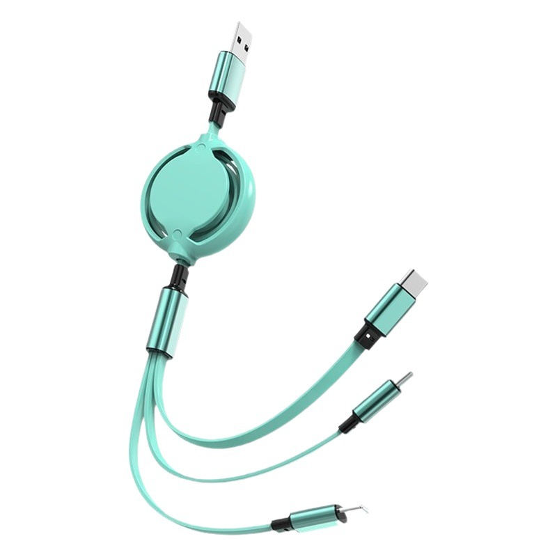 Data Cable Logo Small Gift One-To-Three Charging Cable Mobile Phone Fast Charging Suitable for Apple Huawei Type Android