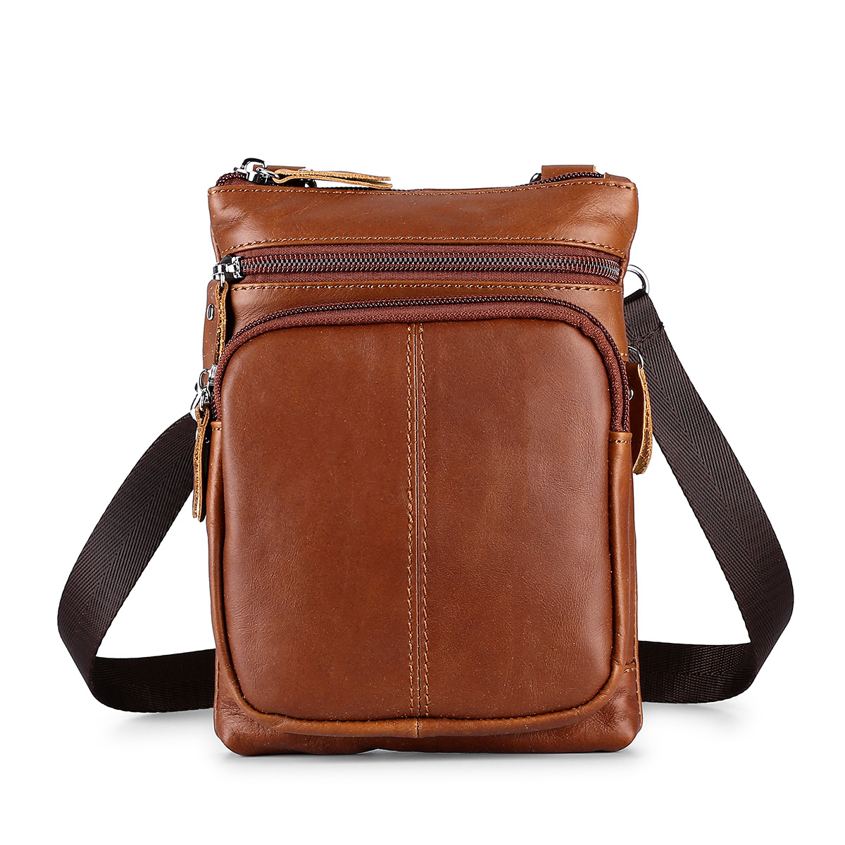 Picture of Cross-border New Men's Fashion Shoulder Bag Genuine Leather Business Casual Crossbody Bag Men's Retro Large Capacity Cowhide Satchel
