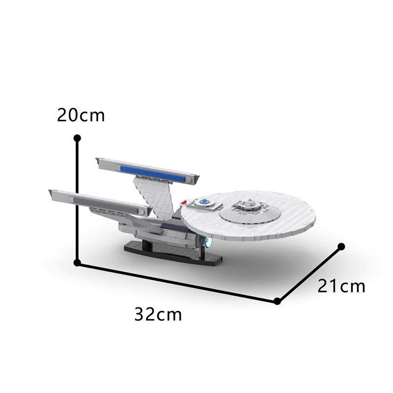 Picture of Compatible with Lego MOC suit Star Trek Enterprise-number A flying ship model creative puzzle assembling building blocks