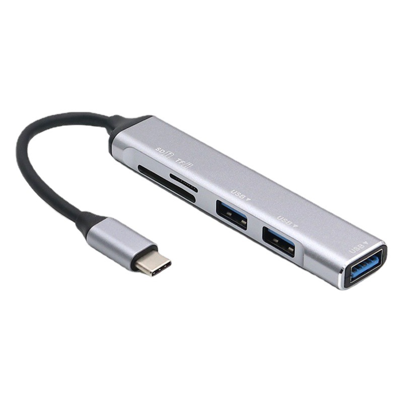 Expansion Dock One to Five 3.0Usb High-Speed Tf Card Sd Camera Large Card Hub Laptop Hub Wholesale