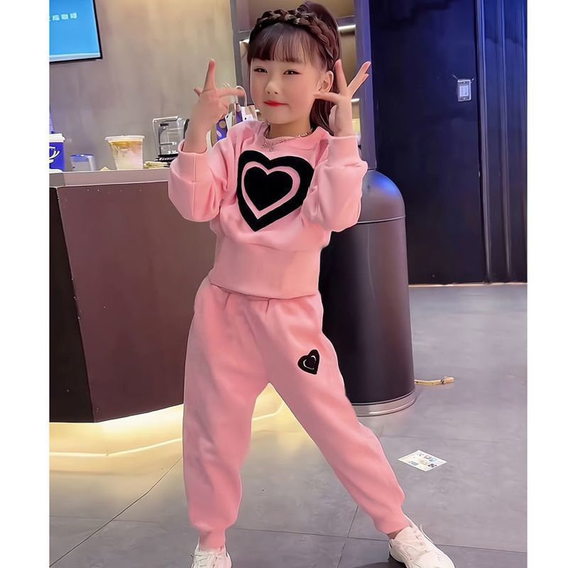 Picture of [Original Foam Printing] Girls Spring & Fall Suits New Spring Clothes, Medium and Large Kidsren's Sweatshirts, Kidsren's Two-Piece Sets