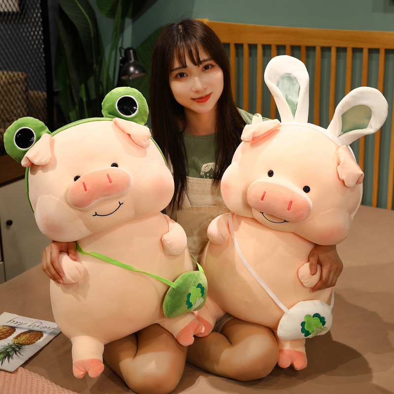 Soft and Cute Transformed Pig Plush Toy for Girls to Sleep on the Bed, Hug Pig Doll, Cute Cabbage Pig Rag Doll