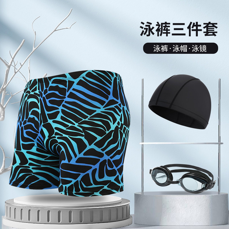 Picture of Explosions swimming trunks adult men's plus size anti-embarrassment boxer men's printing beach hot spring swimming trunks factory wholesale