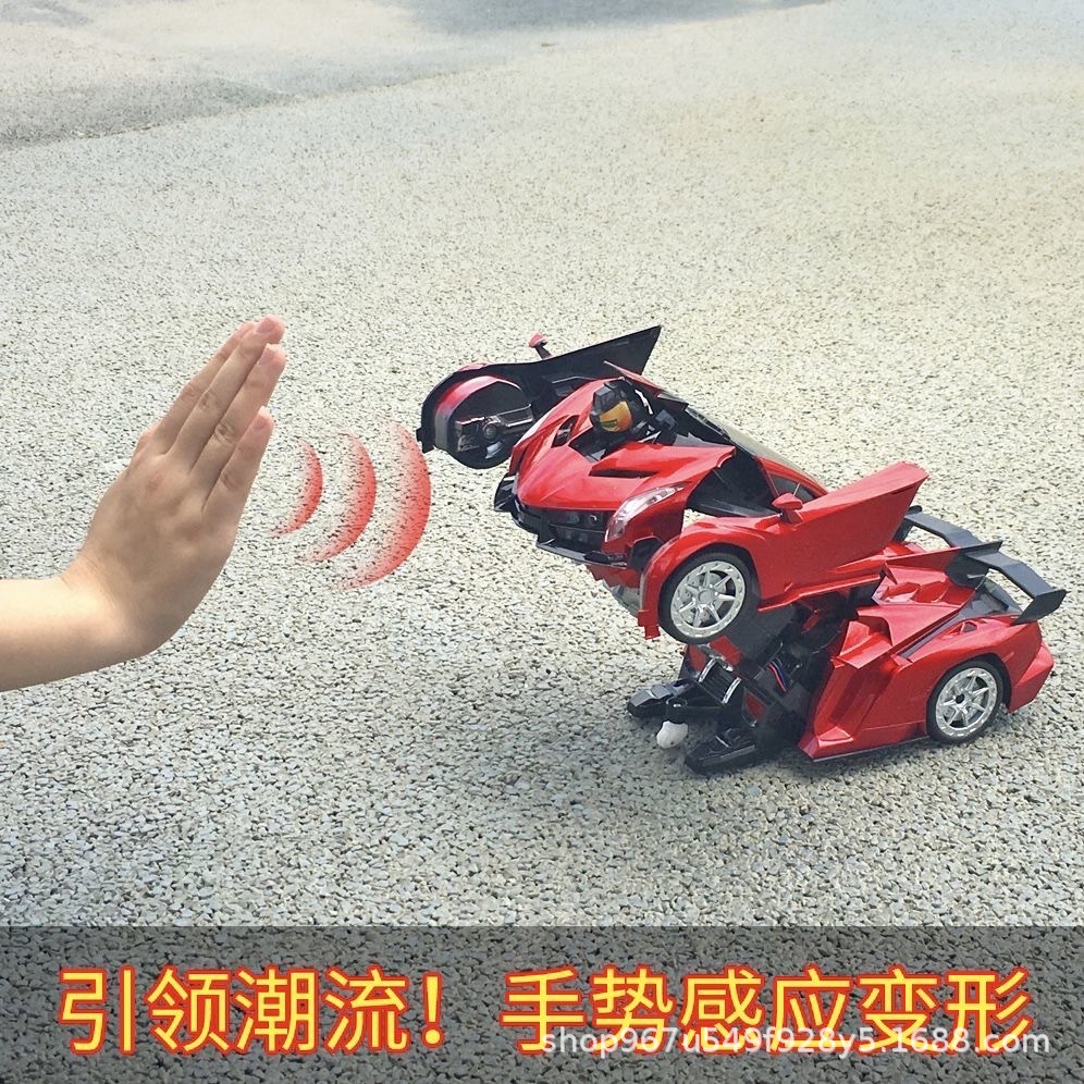 Picture of Gesture sensing one-key deformation remote control car charger electric car robot King Kong racing children's toy car generation