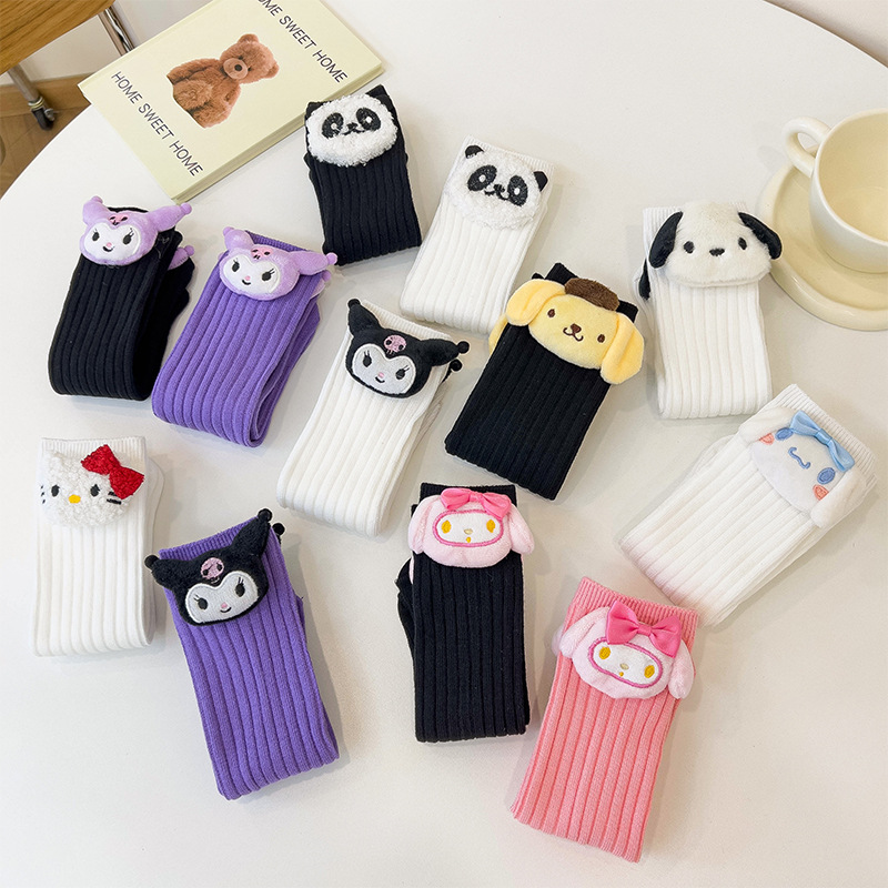Picture of Children's cartoon socks boys and girls tube socks three-dimensional doll cute kulomi doll pile socks manufacturers wholesale