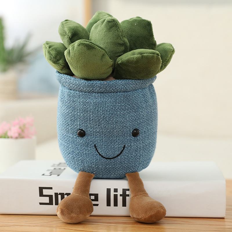 Picture of Mushroom Fleshy Tulip Green Plant Potted Plant Ornaments Cloth Doll Amazon Plush Toy Doll Cross Border Doll