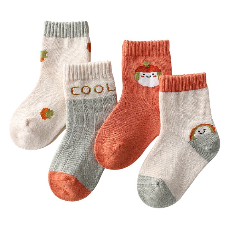 Spring and autumn new children's socks polka dot cartoon cotton baby socks boneless A baby socks Yiwu wholesale
