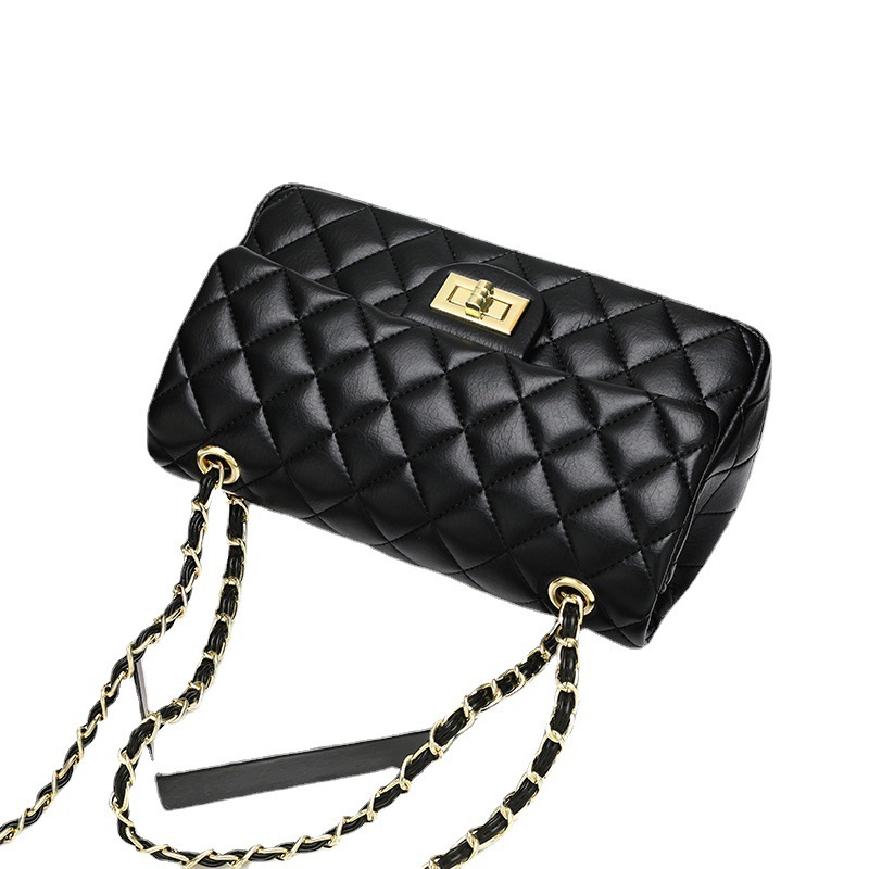 Picture of Small Fragrant Rhombus Chain Bag New Women's Bag Socialite Lady Shoulder Crossbody Bag Multi-Layer Double Cover Handbag