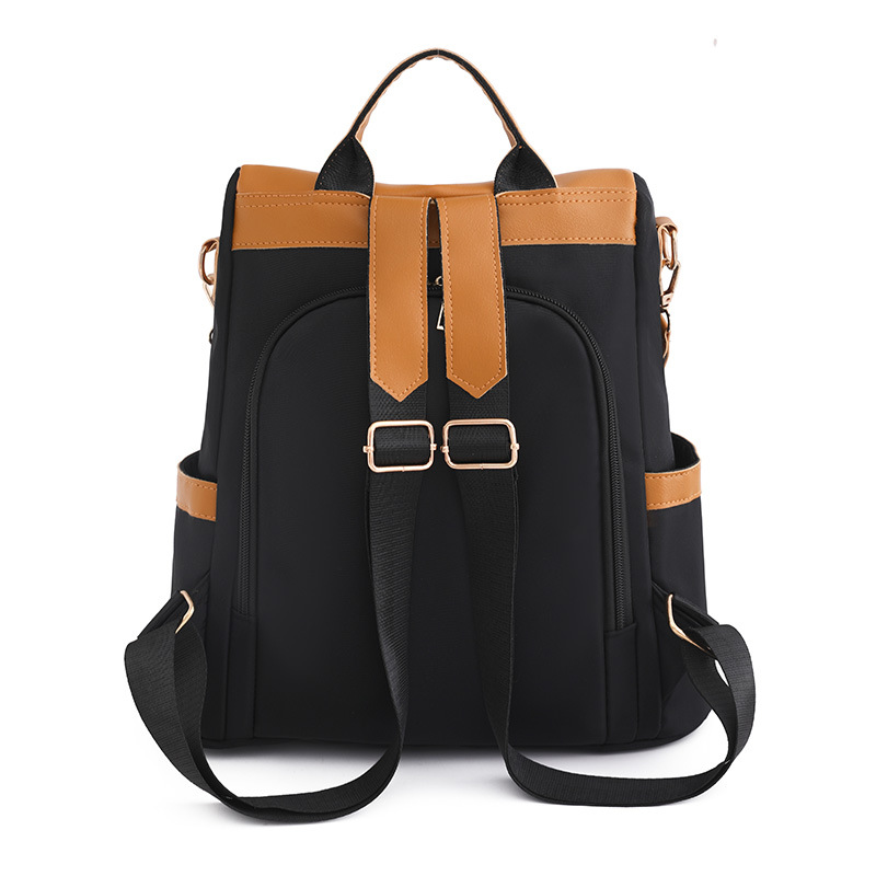 Picture of Backpack, Simple and Fashionable Contrasting Color Stitching Backpack, Women's Casual Travel Shoulder Bag, Versatile Wear-Resistant Handbag