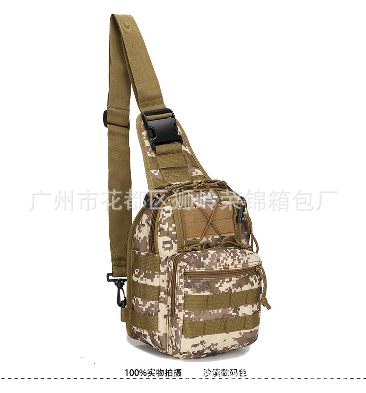 Picture of Factory Spot Canvas Riding Bag Camouflage Outdoor Sports Small Chest Hanging Bag Single Shoulder Crossbody Outdoor Tactical Chest Bag
