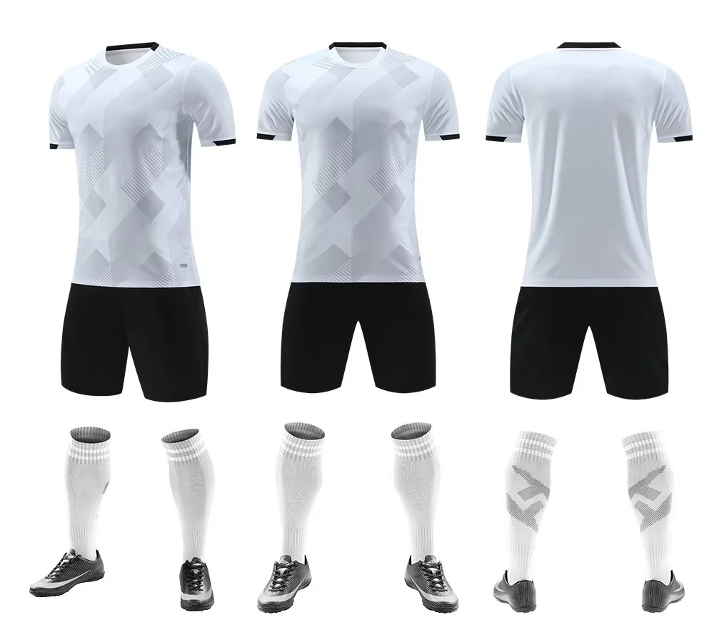 Picture of Football uniform set for primary and secondary school students adult children football training uniform short-sleeved competition team uniform student sports jersey
