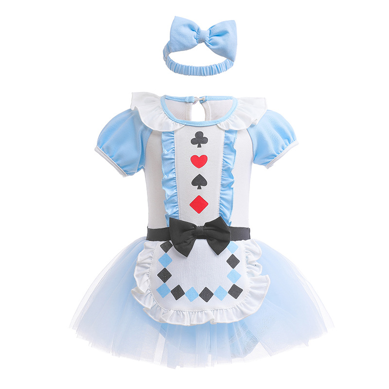 Picture of Halloween Children's Clothing, Short-Sleeved Pullover, Baby Baby Princess Jumpsuit, Princess Style Dress