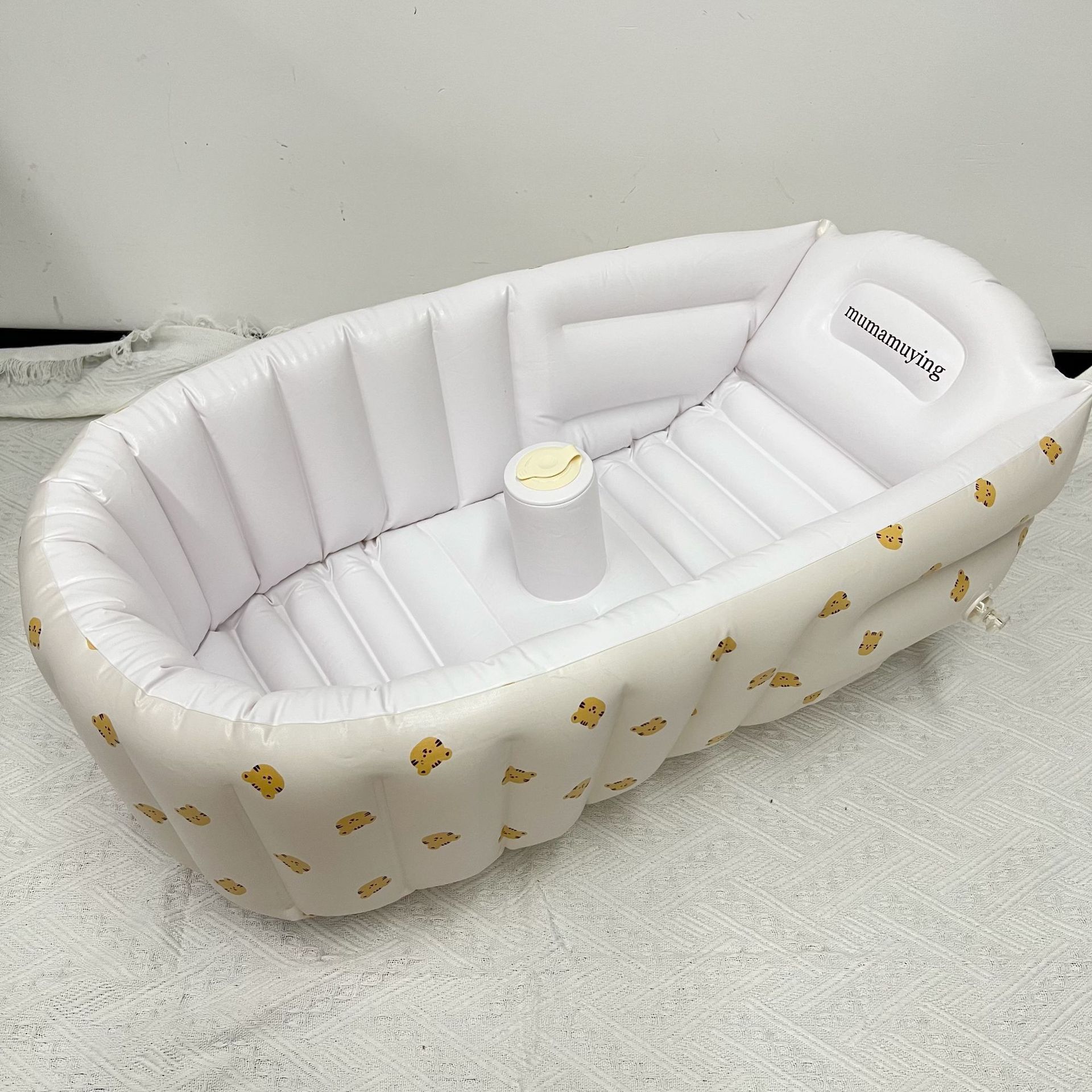 Picture of in stock Ins Nordic Baby Inflatable Bathtub Children's Sitting and Lying Integrated Inflatable Bathtub Multi-functional Bathtub