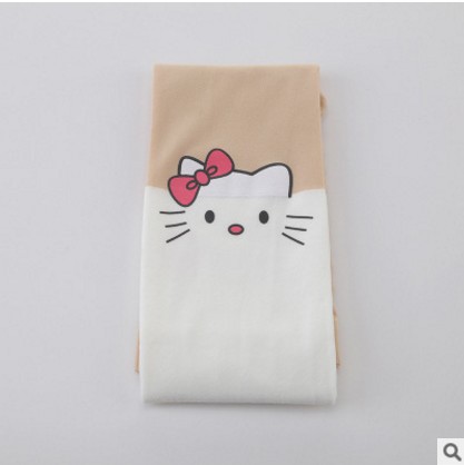 Picture of Girls Pantyhose Girls Pantyhose Velvet Stitching Anti-hook Silk Cartoon Student Baby White Children Dance Socks