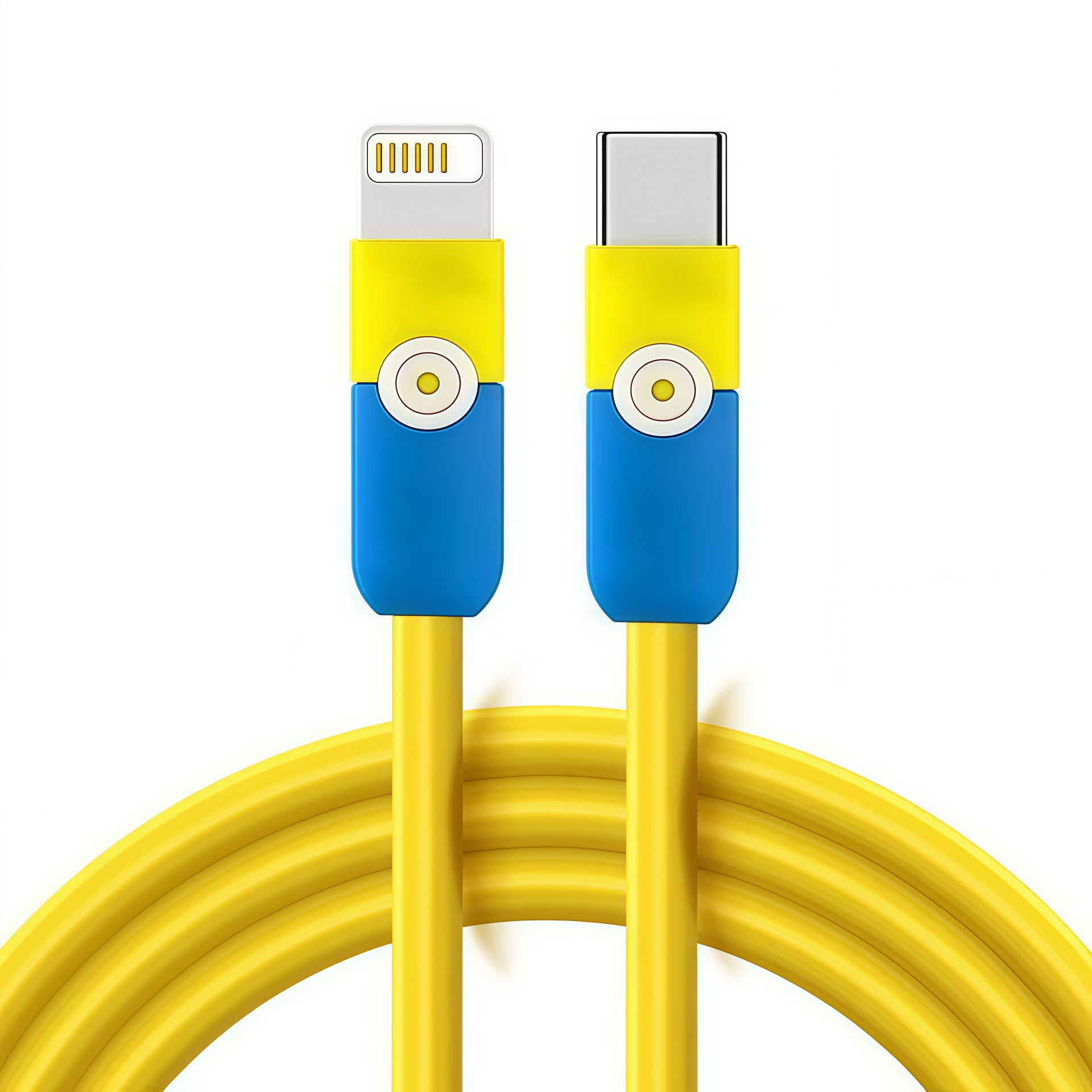 Picture of Blue classmate cartoon fun data cable for Apple Huawei millet glory mobile phone super fast charge Android flash charge