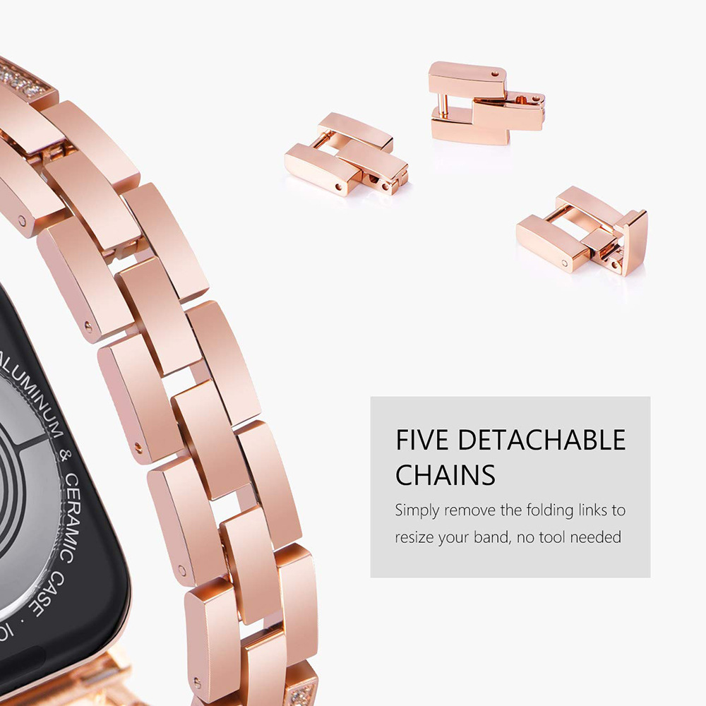 Picture of Suitable for Apple Watch Apple Watch Chain Diamond Denim Chain Women's Fashion S10 Strap