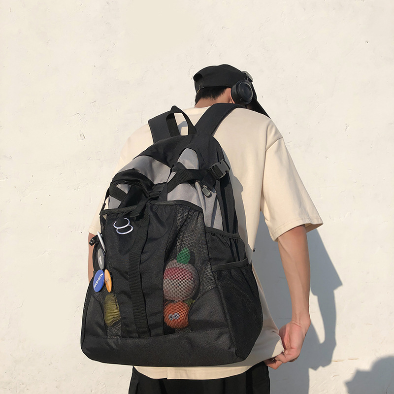 Picture of Backpack Men's 2023 New Couple's Large Capacity Workwear Travel Bag Junior High School Students Computer Bag Travel Backpack