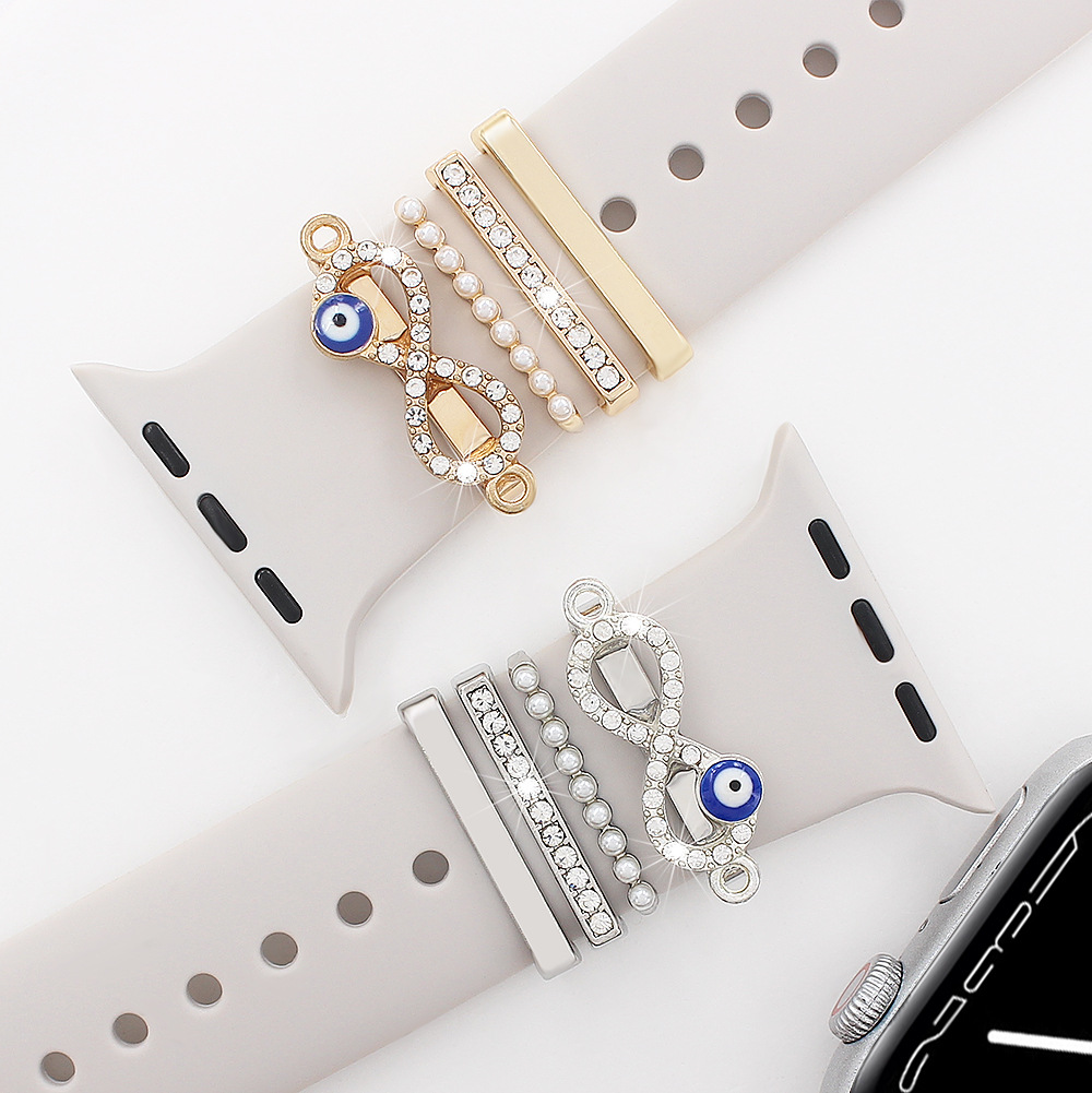 Suitable for Apple Watch Strap Decorative Ring Apple Watch Watch Universal Silicone Strap Devil's Eye Decoration