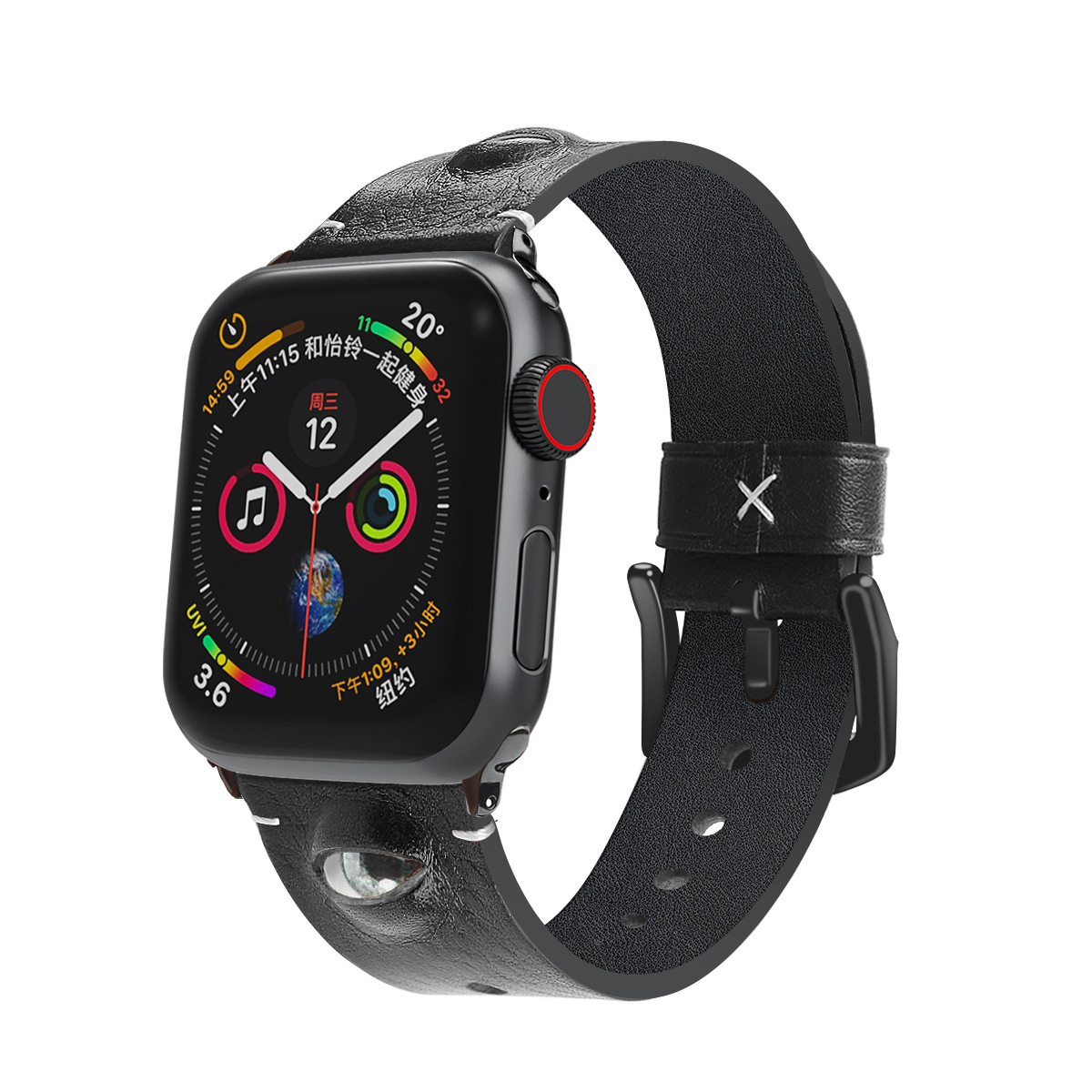 Picture of For Apple watchse983456 Apple Watch iwatch7 Top Layer Cowhide Eyes Leather Watch Strap