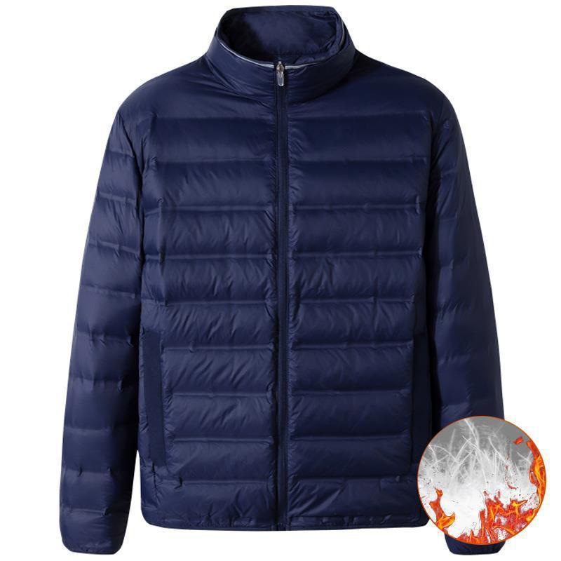 Picture of Fat man light down cotton-padded jacket men's light thin plus fat plus size 200kg fat man down cotton-padded jacket tide