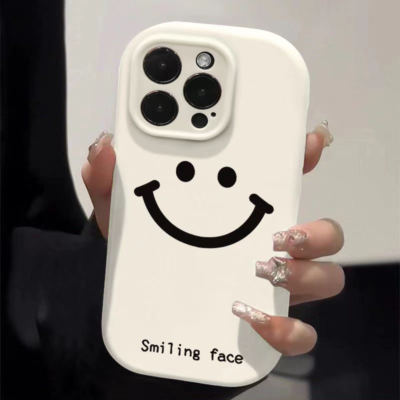 Simple Smiley Face for Apple 16promax Phone Case iPhone15pro European and American Style 14plus Personality X