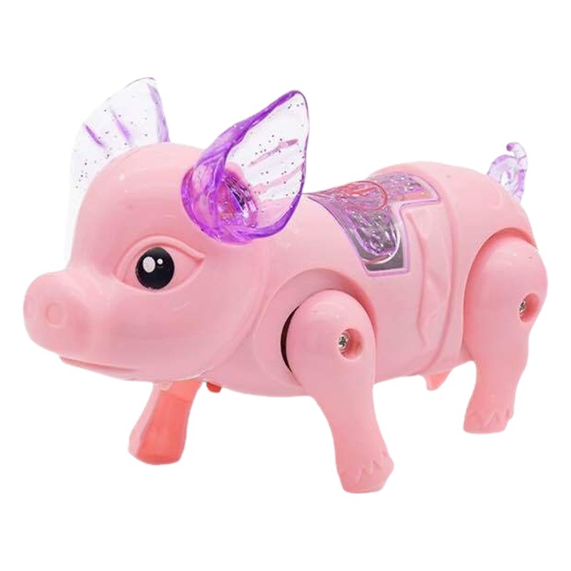 Electric Net red pig rope luminous Pig cartoon music rope pig night market stall children's toys wholesale