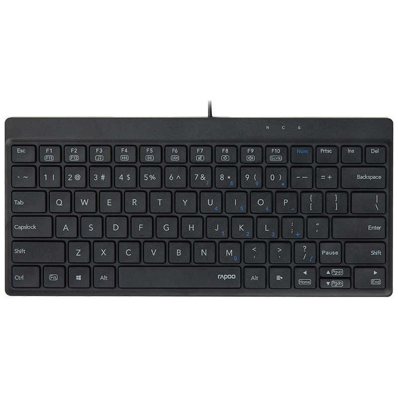 Picture of Rapoo Nk8000 Industrial Keyboard Crater Chocolate 1.8m Wire USB Keyboard Office Laptop