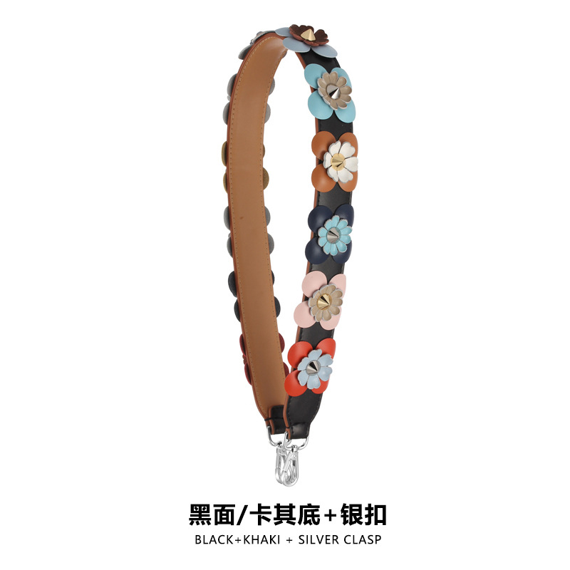 Picture of Mahuangshi MHS-E-2 Three-dimensional Flower Shoulder Strap Cowhide Wide Shoulder Strap Suitable for F Di Bag Replacement Strap Single Shoulder