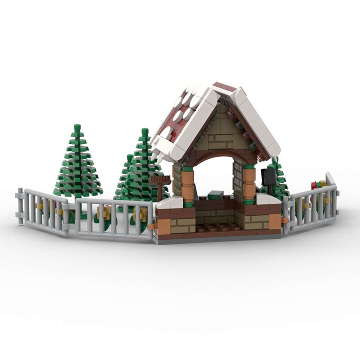 Picture of Cross-border MOC Building Blocks Set Winter Christmas Series Christmas Tree Toy Model Match Compatible Lego Puzzle
