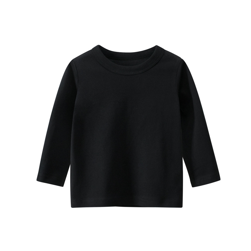 Picture of 27Kids Brand Kidsren's Clothing Autum 2024 Boys' Long-Sleeved T-Shirts Pure Color Advertising Shirts Kidsren's Clothes One Piece Delivery