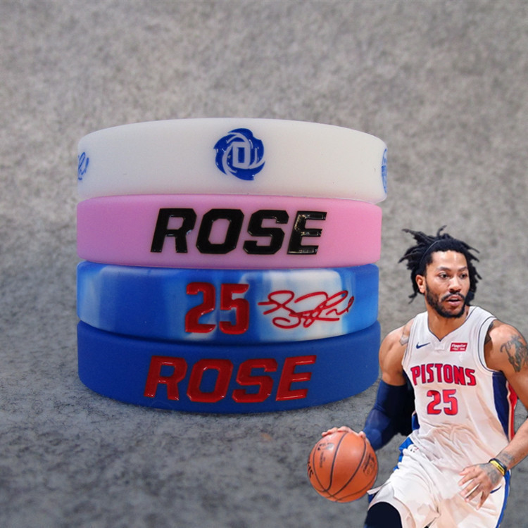 Pistons Team 25 Derek Ross Signature Luminous Sports Bracelet Silicone Wristband Fans Accessories