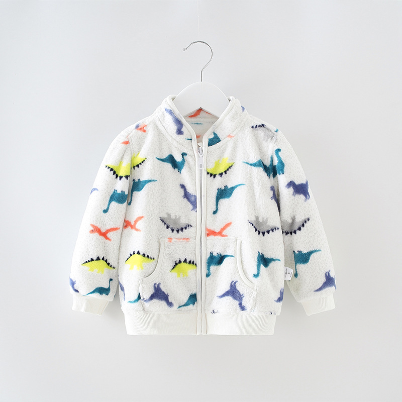 Picture of Children's coat spring and autumn flannel baby coat girls boys cardigan sweater baby coat a generation of hair
