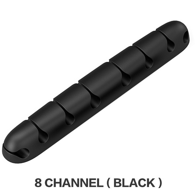 Picture of Silicone cable winder desktop power cord wire storage clip data cable organizer self-adhesive cable card