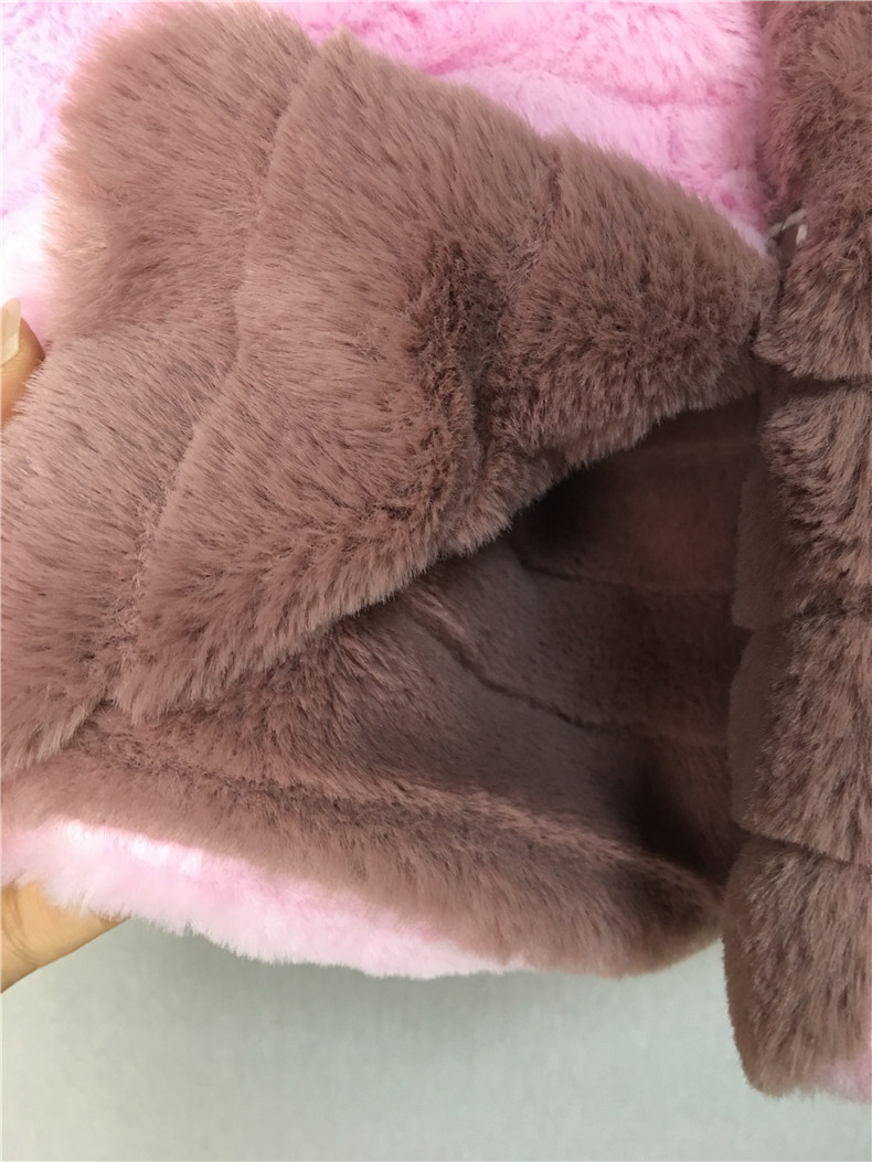 Picture of Korean version of children's clothing autumn and winter new fur coat with scarf on both sides to wear small and medium-sized children's coat manufacturers wholesale