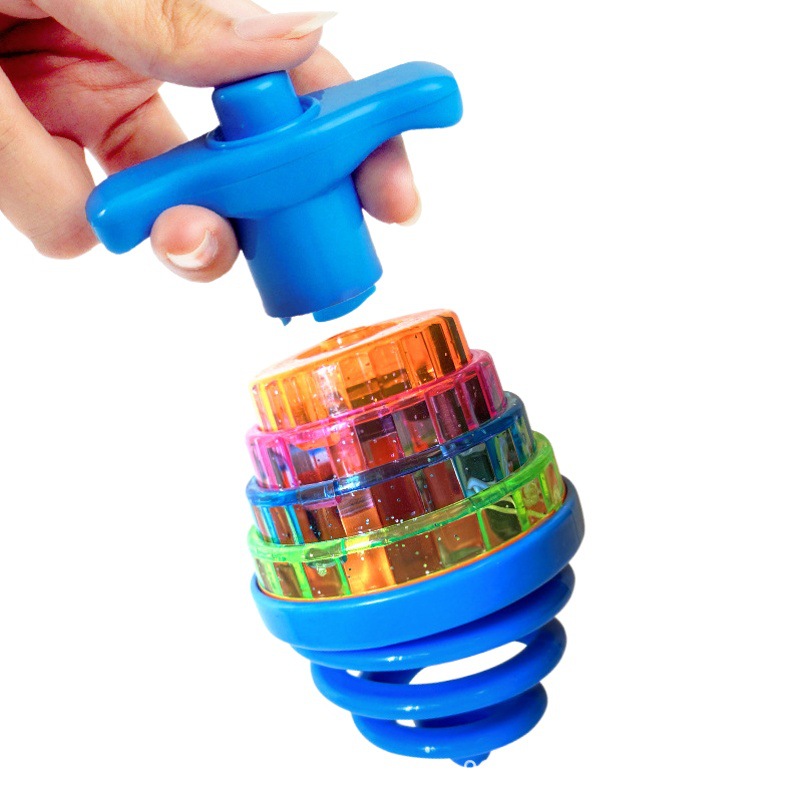 Children's toys music lights off colorful luminous gyro rotating toys boys and girls stall hot cross-border wholesale