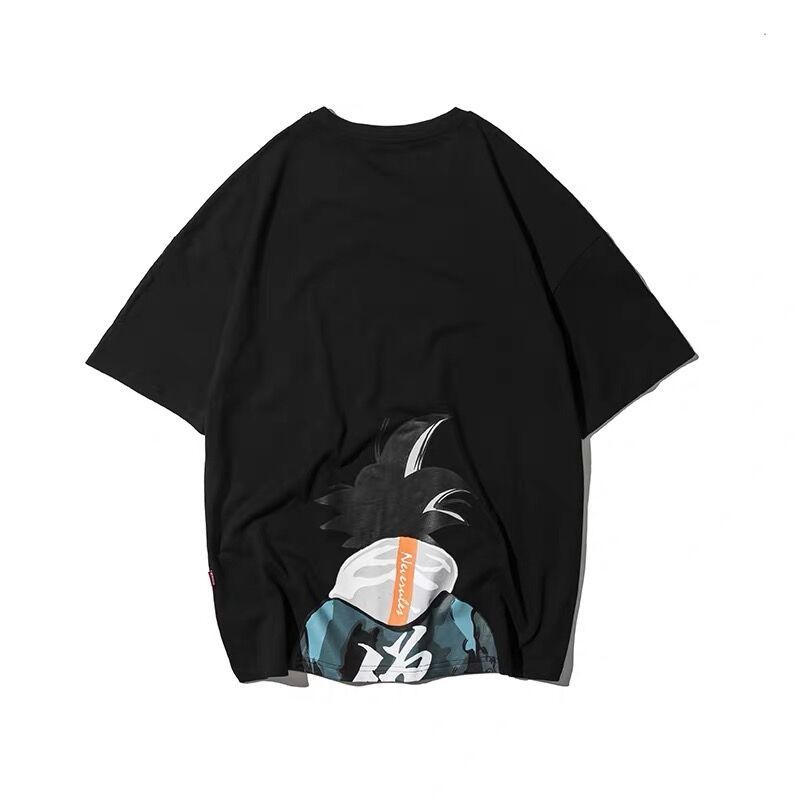 Picture of Men's Japanese Anime Printed Short-sleeved T-shirt Men's Summer New Casual Loose T-shirt Trendy Couple's Round Neck TEE