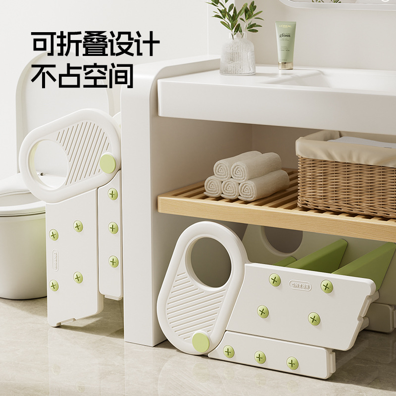 Picture of Baby Washing Step Stool Children's Armrest Stool Baby Stair Washing Table Step Stool Washing Ladder Folding
