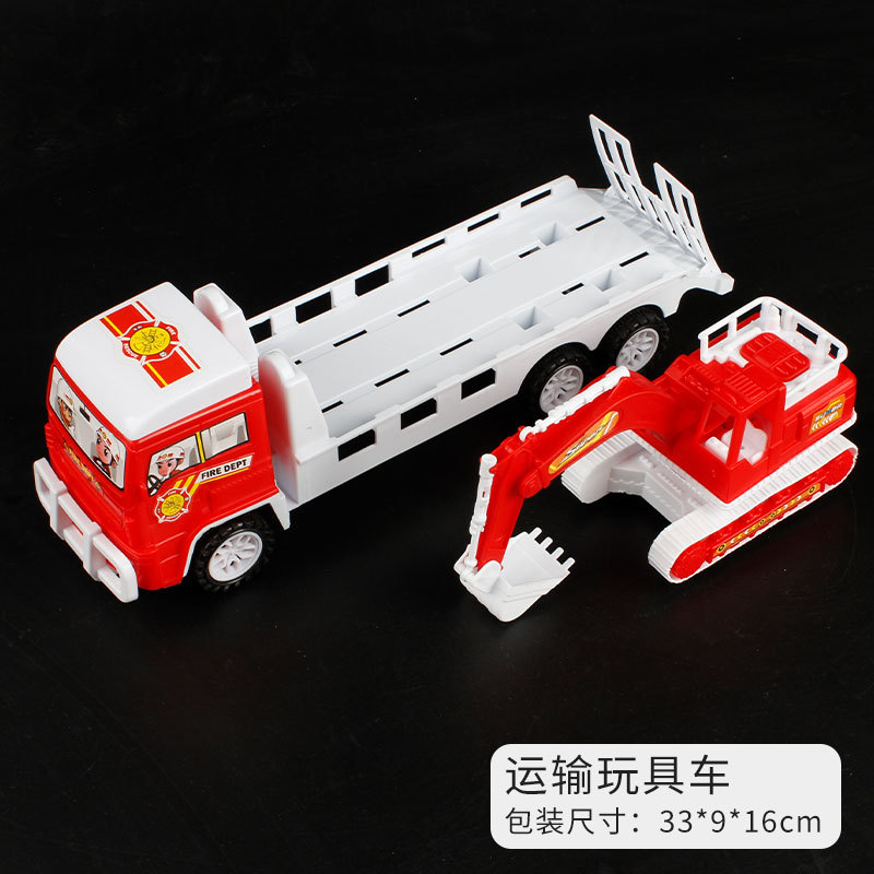 Picture of Large simulation inertia children's toy engineering truck set baby fire truck mixer excavator model