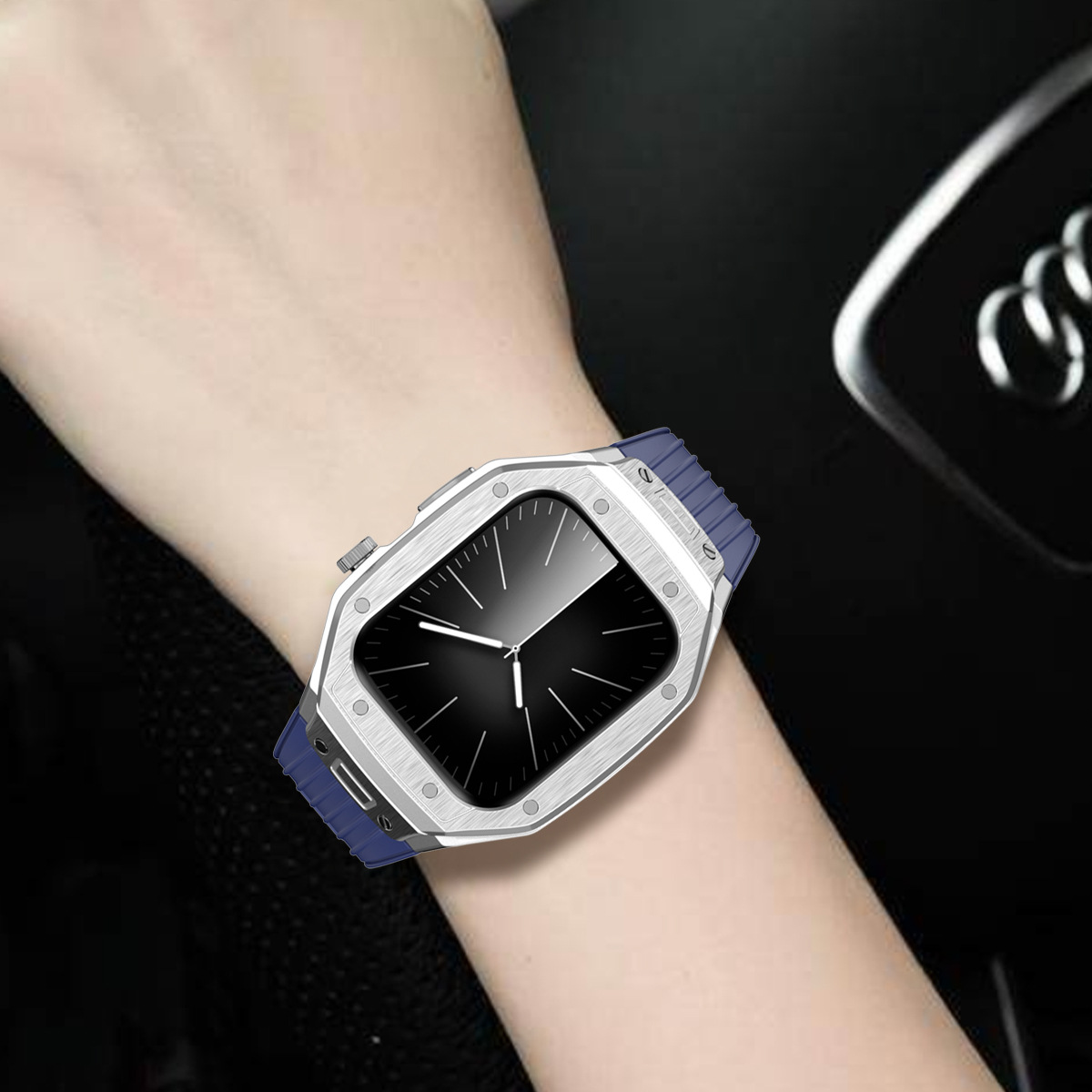 Picture of Suitable for AppleWatch4-9 watch strap TPU metal shell iwatch45mm Apple integrated strap 44mm