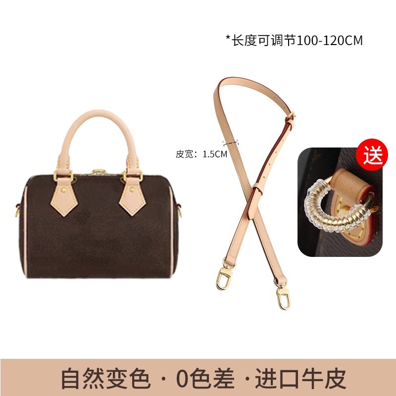 Picture of Factory Direct Selling Old Flower Bag Shoulder Strap speedy20 Vegetable Tanned Leather Bag Strap Mahjong Baguette Bag Leather Strap