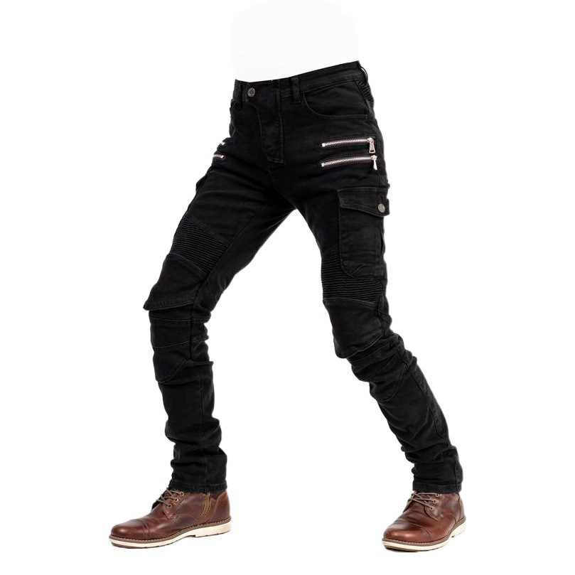 Motorcycle Riding Pants Motorcycle Pants Jeans with Protectors Four Seasons Spring Men's and Women's Casual Anti-fall Pants